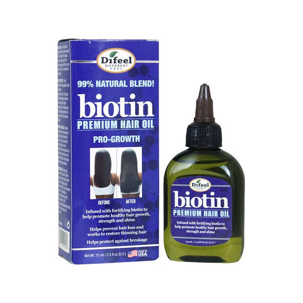 Difeel Biotin Pro Growth Premium Hair Oil 2.5oz/75ml