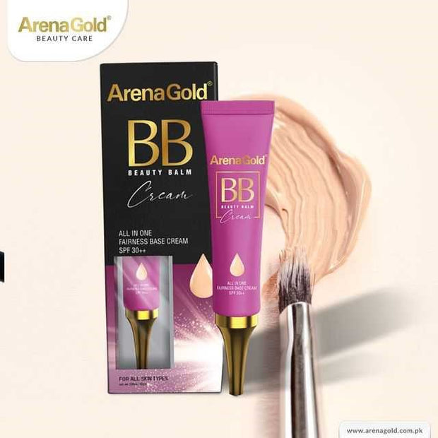 Arena Gold BB+ Makeup Finish Fairness + Base Cream SPF30++ 30g