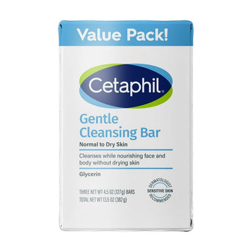 Cetaphil Bar Soap Gentle Cleansing Bar Value Pack 13.5oz