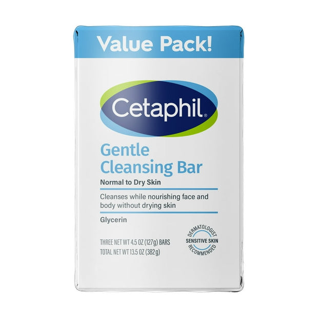 Cetaphil Bar Soap Gentle Cleansing Bar Value Pack 13.5oz