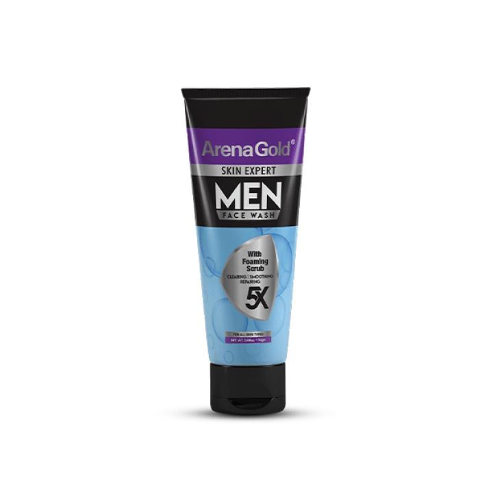Arena Gold Men Face Wash With Foaming Scrub 100g