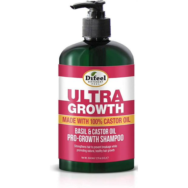 Difeel Ultra Growth Basil Castor Shampoo 12oz