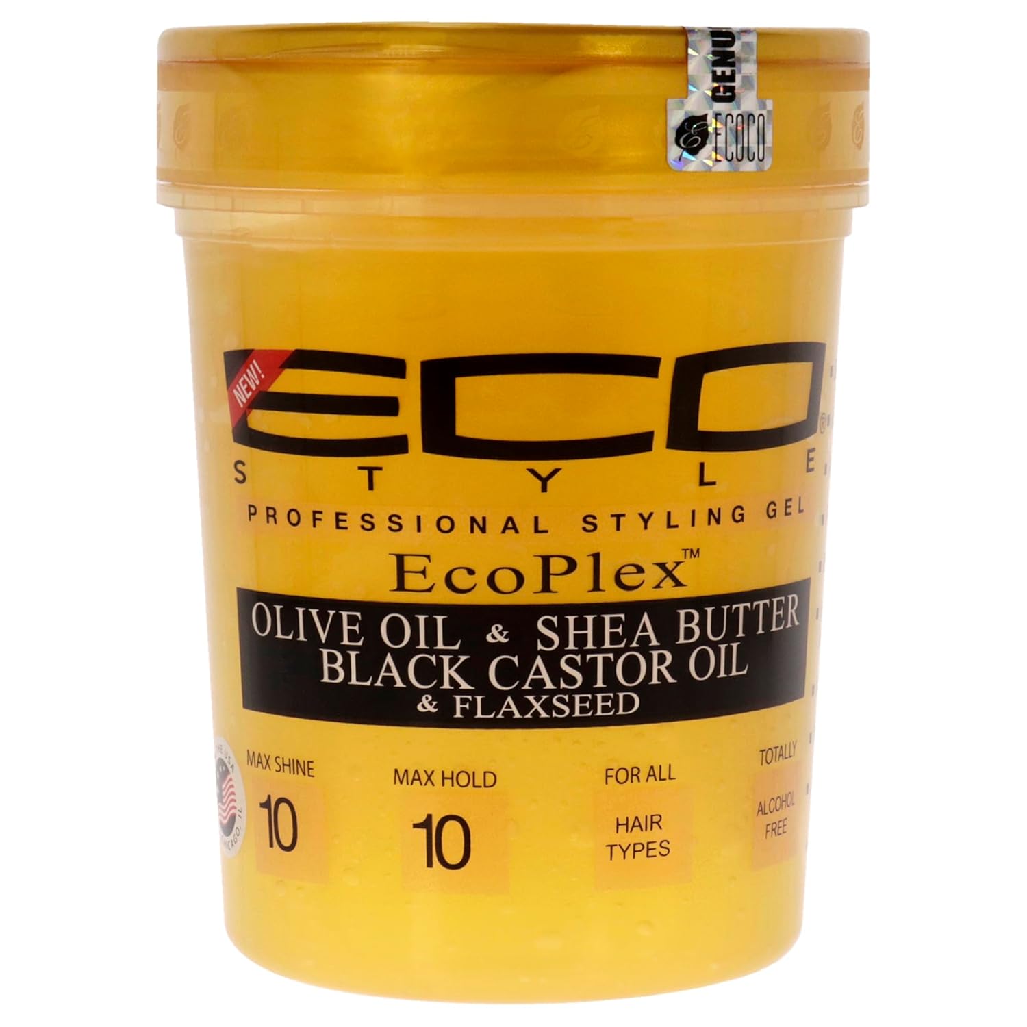 Eco Style Black Castor Oil Gold Olive Oil & Shea Butter 32oz