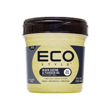 Eco Style Styling Gel Black Castor & Flaxseed Oil 8oz