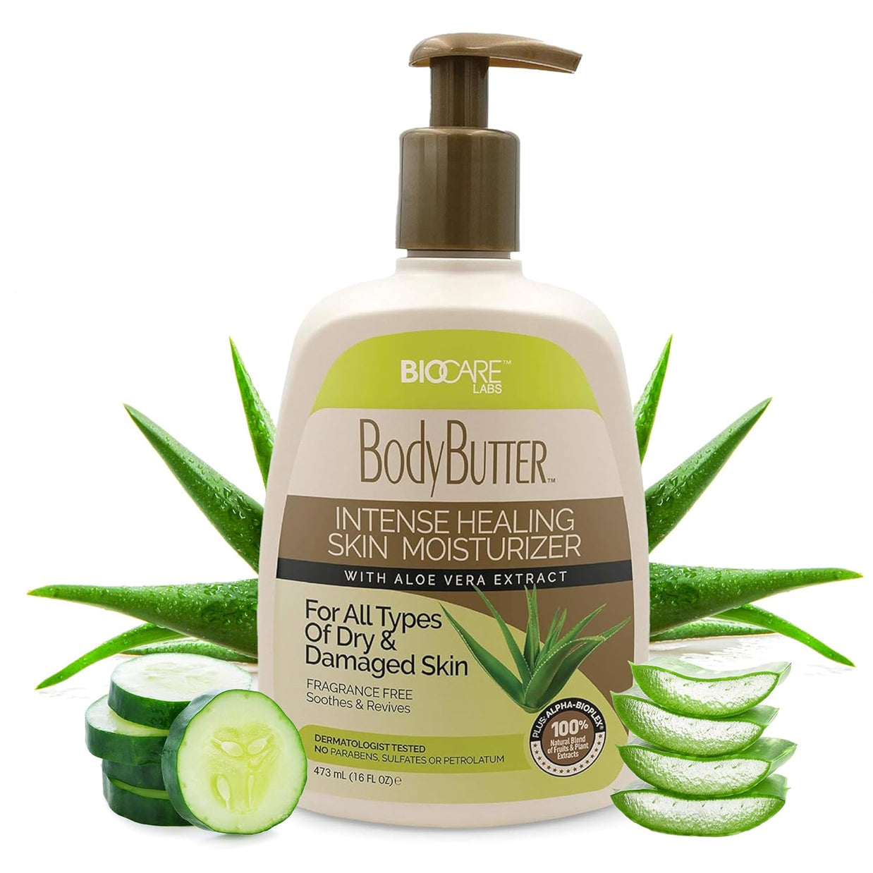 Biocare Labs Body Lotion Extra Dry Skin Moisturizer With Olive Oil & Shea Butter 473ml