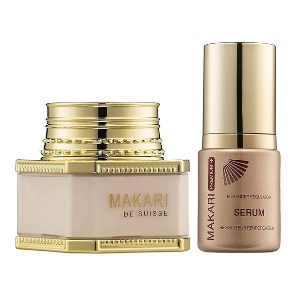 Makari DuoPack Premium+ Day & Night Whitening Cream and Enhancer Regulator Serum