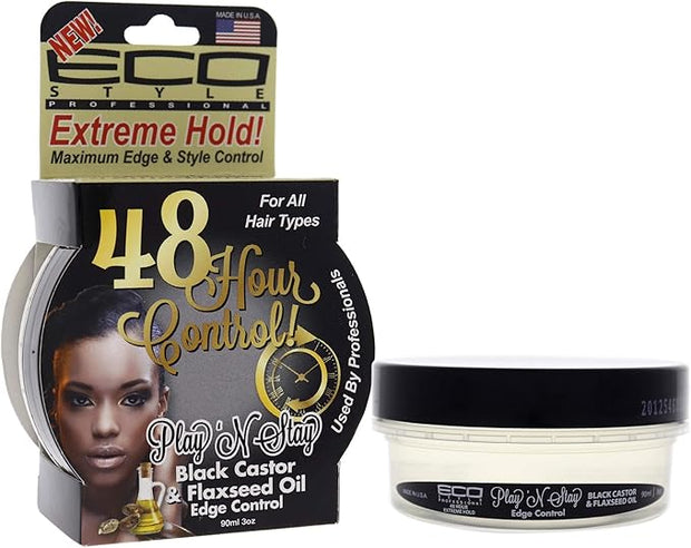 Eco Style Play n Stay Black Castor Oil 90ml 3oz