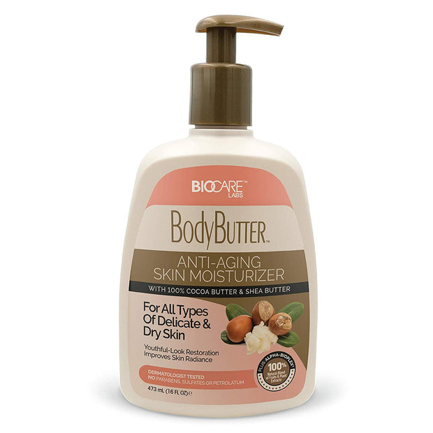 Biocare Labs Body Lotion Anti Aging Skin Moisturizer With Cocoa Butter & Shea Butter 473ml