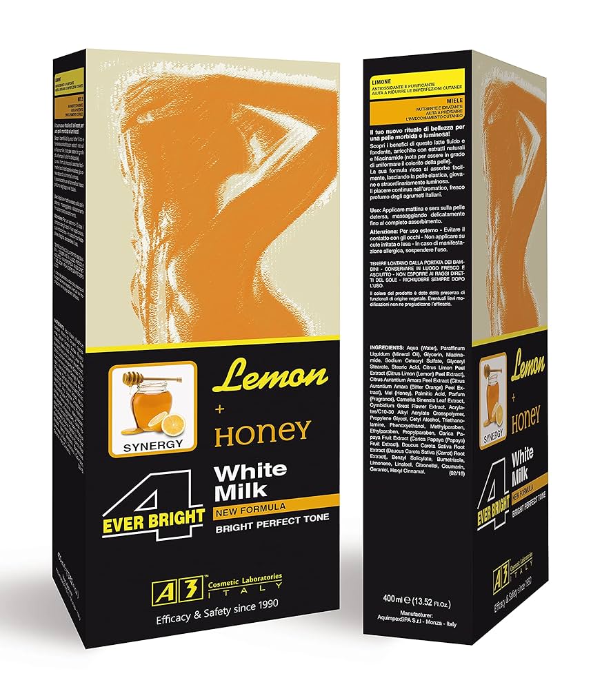 A3 Body Milk Lemon+honey 4ever Bright White Milk 400 Ml