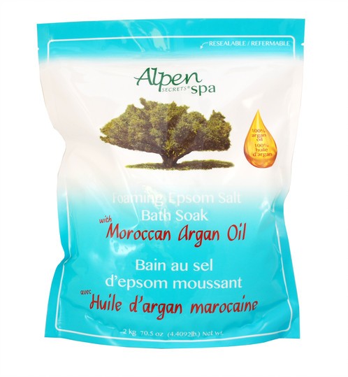 Alpen Foaming Epsom Bath Salt Moroccan Argan Oil