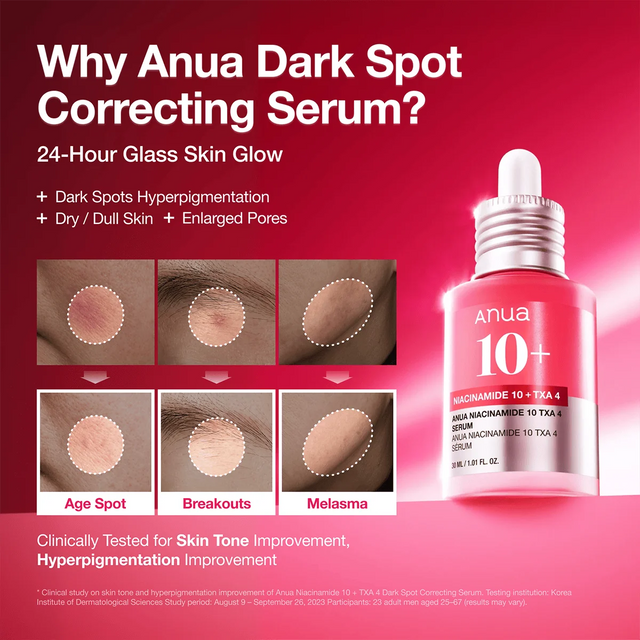 Anua Niacinamide 10% + TXA 4% Dark Spot Correcting Serum 30ml