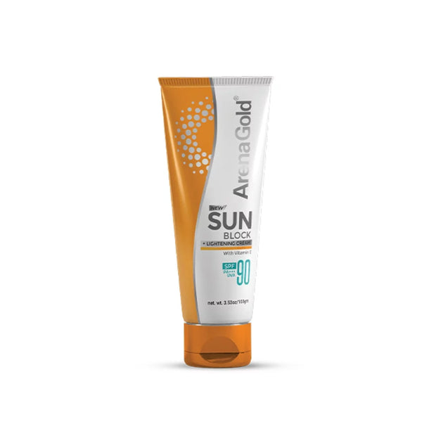 Arena Gold Sun Block + Lightening Cream SPF 90 100g