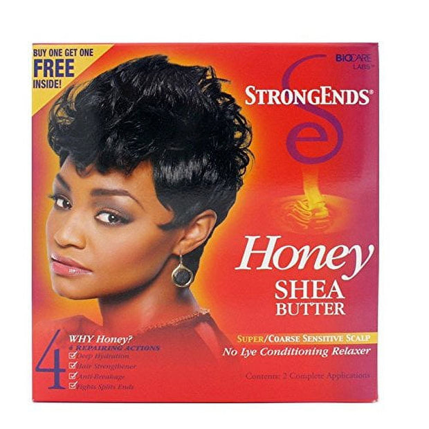 Biocare Labs Strong Ends Honey Shea Butter Relaxer Super 2pk