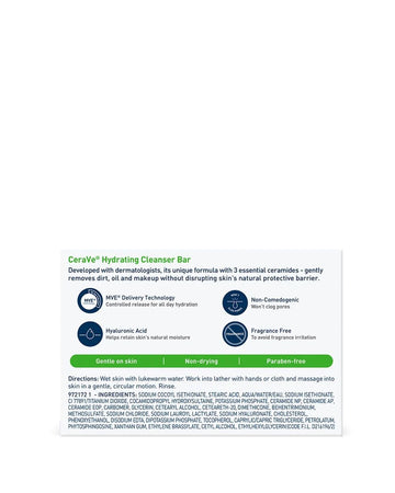 Cerave Hydrating Cleanser Bar Soap 4.5oz