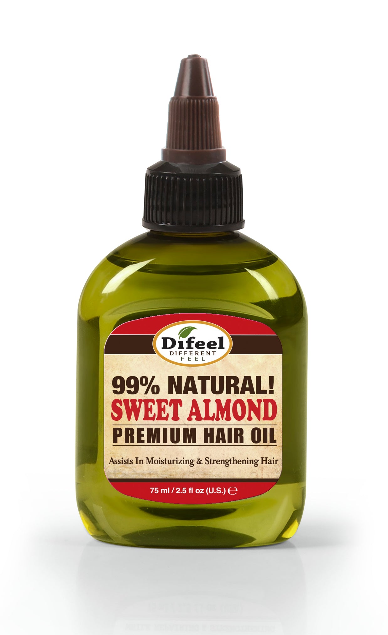 Difeel Premium Natural Hair Oil Sweet Almond Oil 75ml