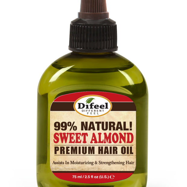 Difeel Premium Natural Hair Oil Sweet Almond Oil 75ml