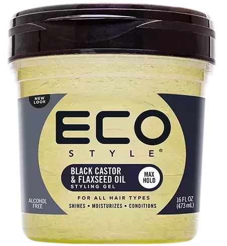 Eco Style Styling Gel Black Castor & Flaxseed Oil Gel 16oz