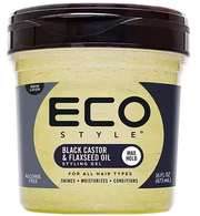 Eco Style Styling Gel Black Castor & Flaxseed Oil Gel 16oz