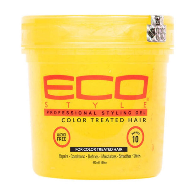 Eco Style Styling Gel Color Treated Yellow 8oz