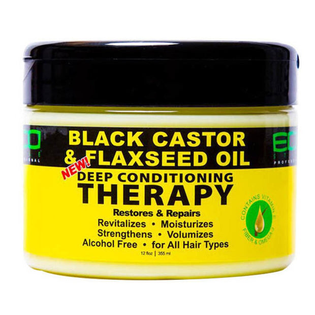 Eco Style Black Castor & Flaxseed Oil Deep Conditioning Therapy 12oz