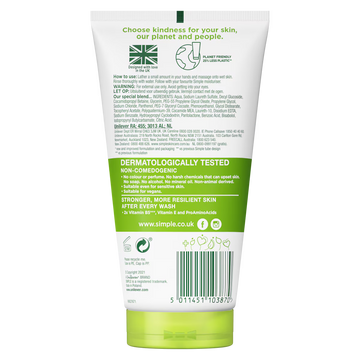 Simple Moisturising Facial Wash (150ml) - Gentle Hydrating Cleanser