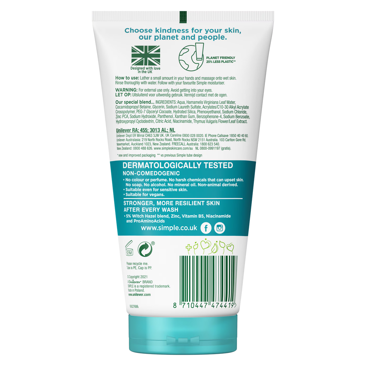 Simple Purifying Facial Wash 150ml