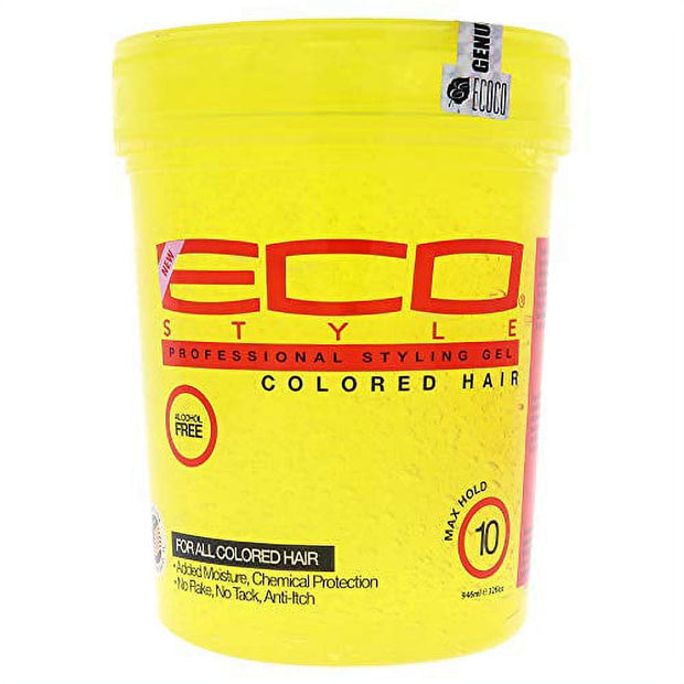 Eco Style Styling Gel Colored Hair Treated Yellow 32oz