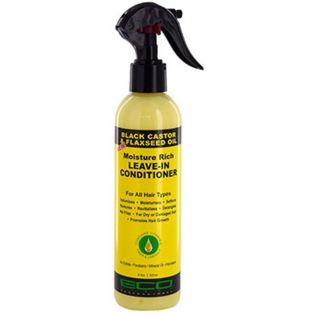 Eco Style Black Castor & Flaxseed Oil Leave in Conditioner 8oz