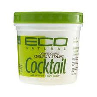 Eco Cocktail Curling N Styling Olive Oil & Shea Butter jar 16 oz