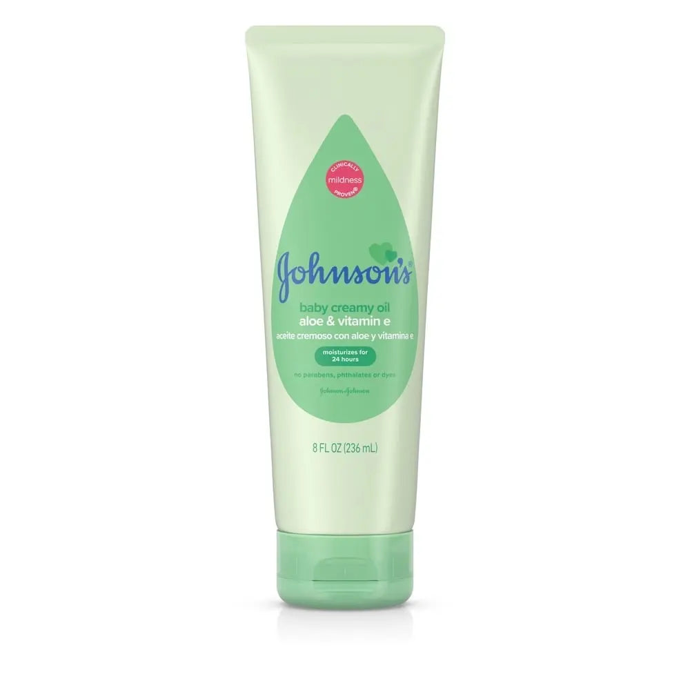 Johnson Baby Creamy Oil Aloe & Vitamin E 8oz