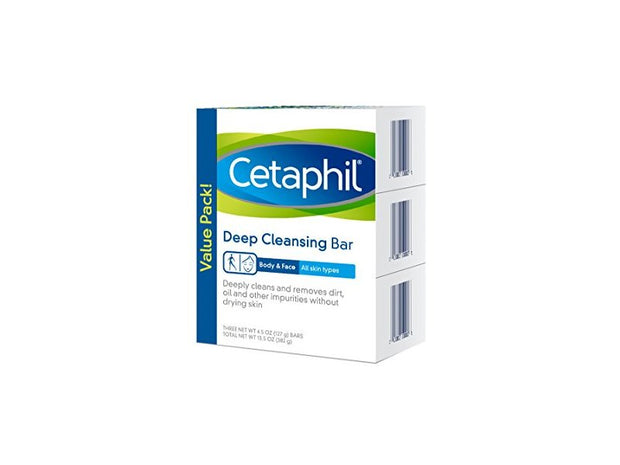 Cetaphil 3pk Bar Soap Deep Cleansing 3oz