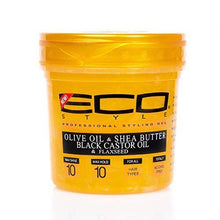 Eco Style Black Castor Oil Gold Olive Oil & Shea Butter 16oz