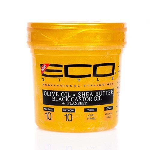 Eco Style Black Castor Oil with Olive Oil, Shea Butter and Flaxseed