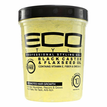Eco Style Styling Gel Black Castor Oil Flaxseed 32oz